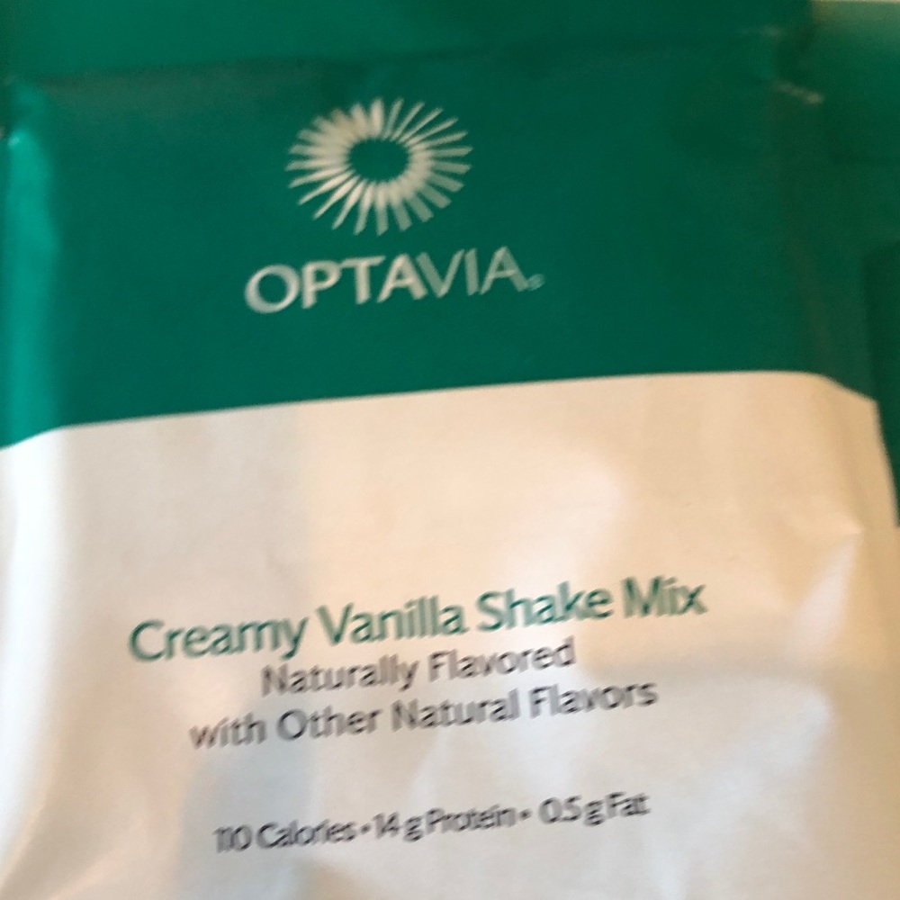 Optavia fuelings vanilla shake, blueberry muffin etc